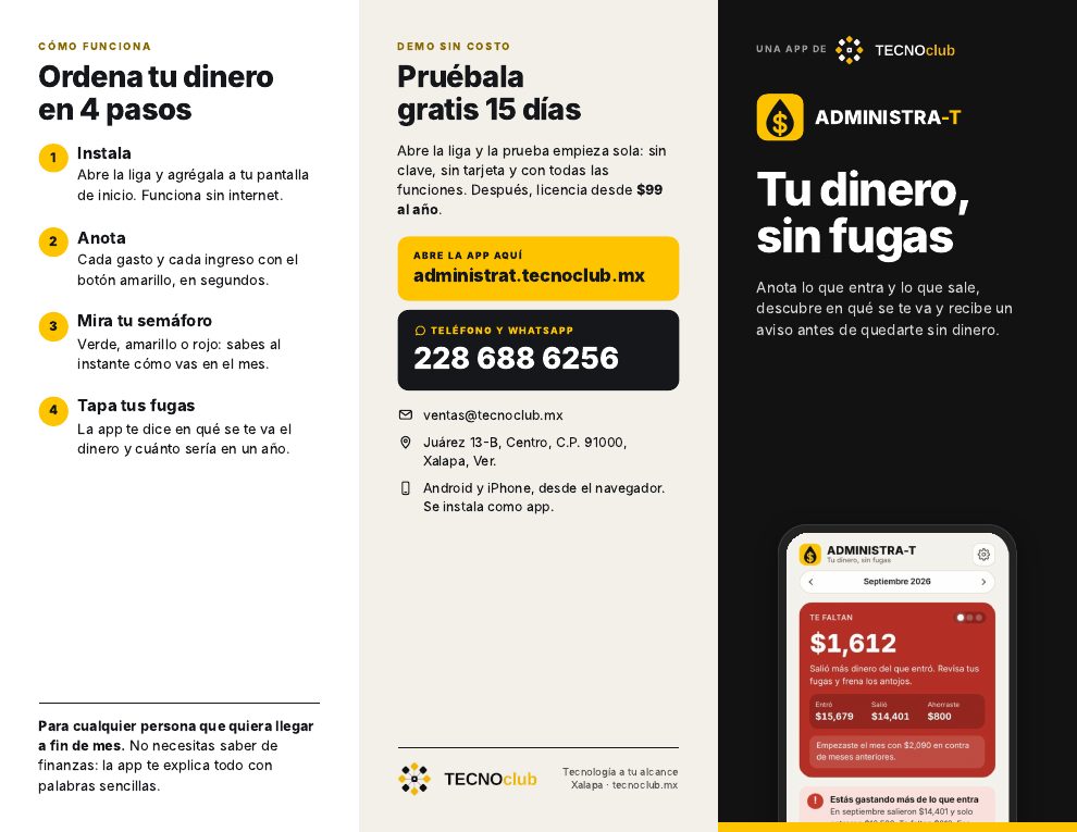 Brochure ADMINISTRA-T página 1