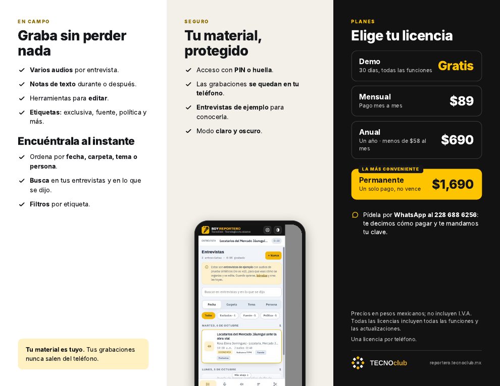 Brochure SOY REPORTERO página 2