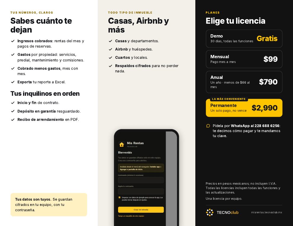 Brochure TECNOCLUB MIS RENTAS página 2
