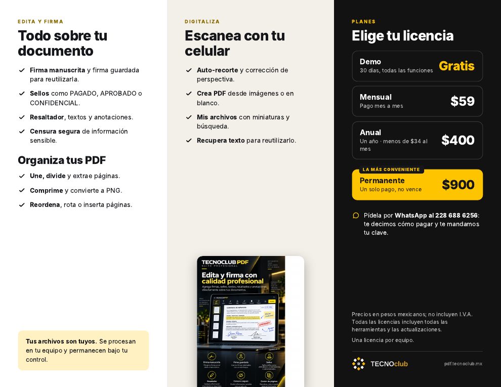 Brochure TECNOCLUB PDF, interior