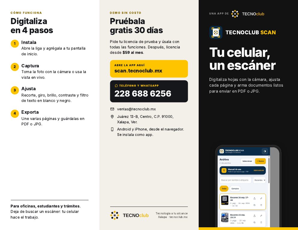 Brochure TECNOCLUB SCAN página 1