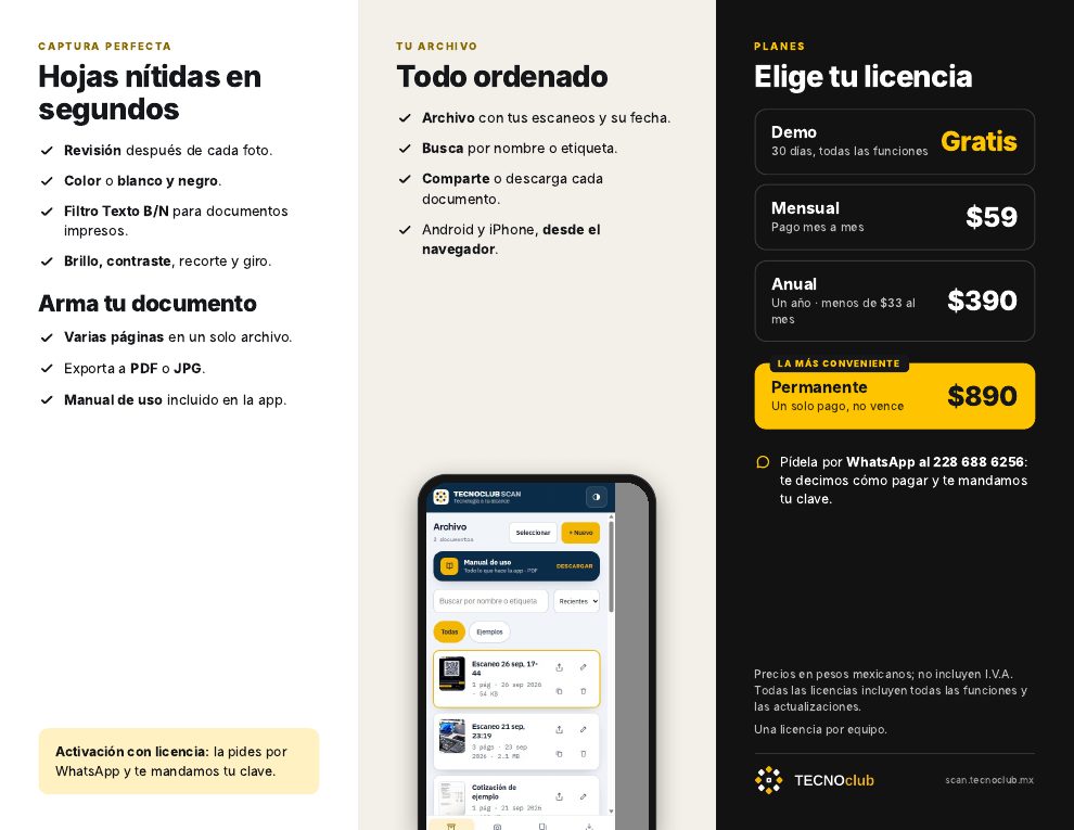 Brochure TECNOCLUB SCAN página 2